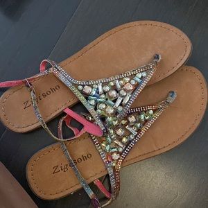 Jeweled sandals